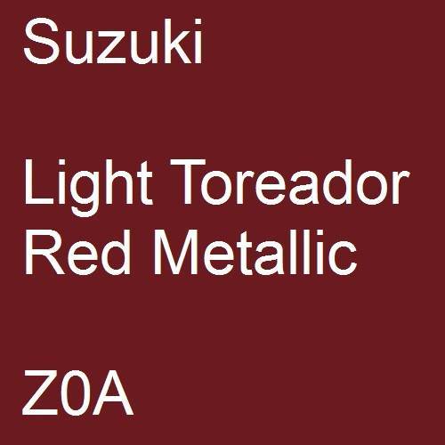Suzuki, Light Toreador Red Metallic, Z0A.